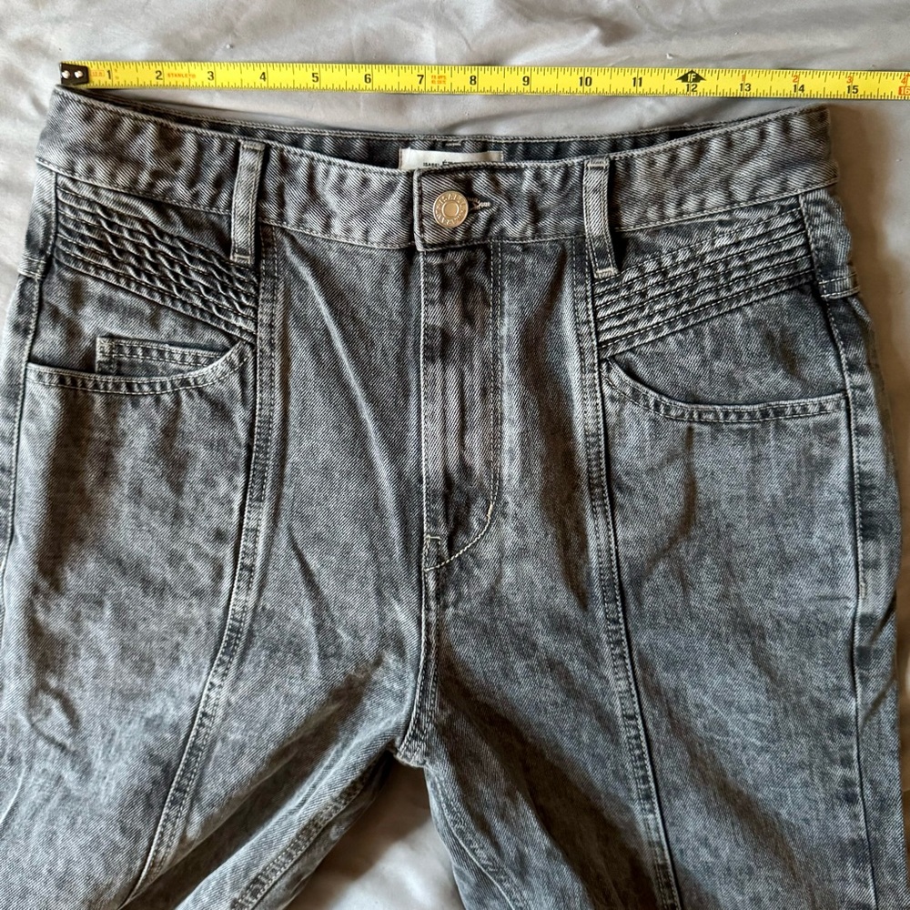 ISABEL MARANT ETOILE HOMINY JEANS 8 10 80s Denim Pants Trousers Straight Skinny - Picture 12 of 16